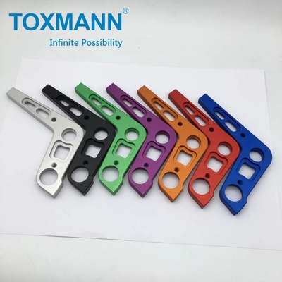 Schakelkraan dubbellagers met korte werpslag CNC-freesonderdeel Aluminium 6061-T6 geanodiseerd hoge precisie